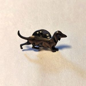 Vintage Dachshund Pin -Sterling Silver Jezlaine - 1"